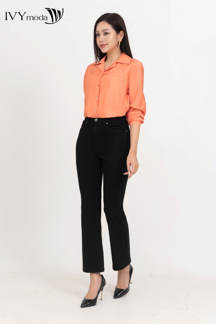 Áo sơ mi lụa IVY moda MS 16M8413