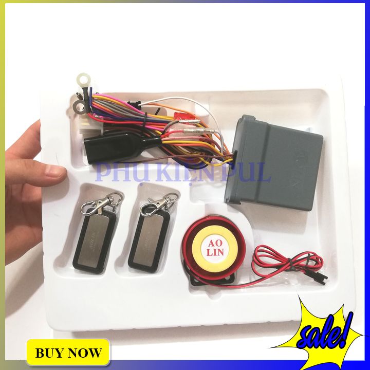 Bộ khóa chống trộm xe máy aolin có 2 remote