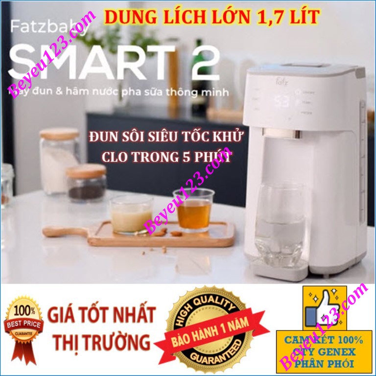Bình đun và hâm nước pha sữa thông minh Fatzbaby SMART 2 - Fatz FB3817TN
