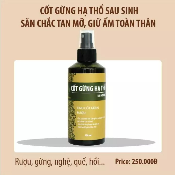 Cốt gừng hạ thổ tan mỡ bụng Wonmom