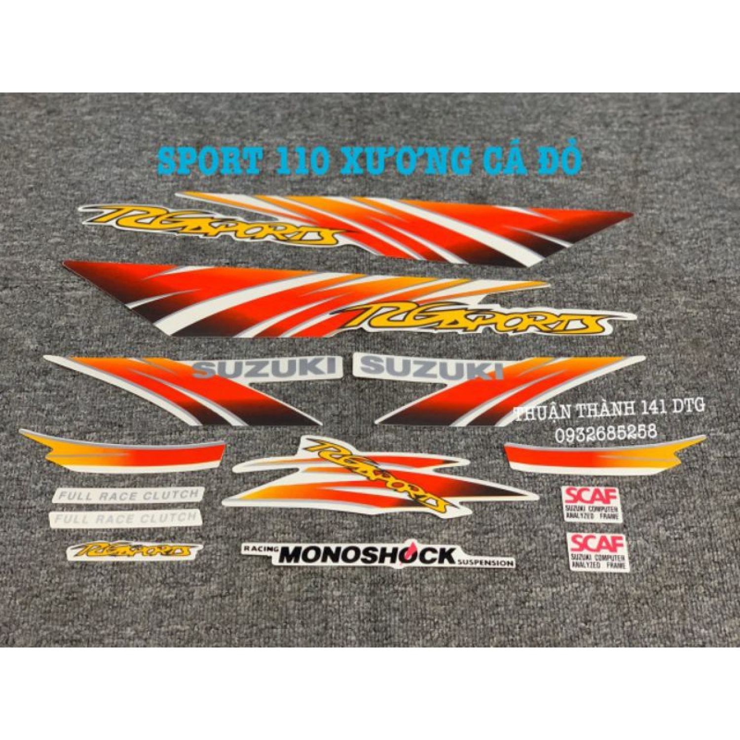 Tem sport 110 xương cá - xipo