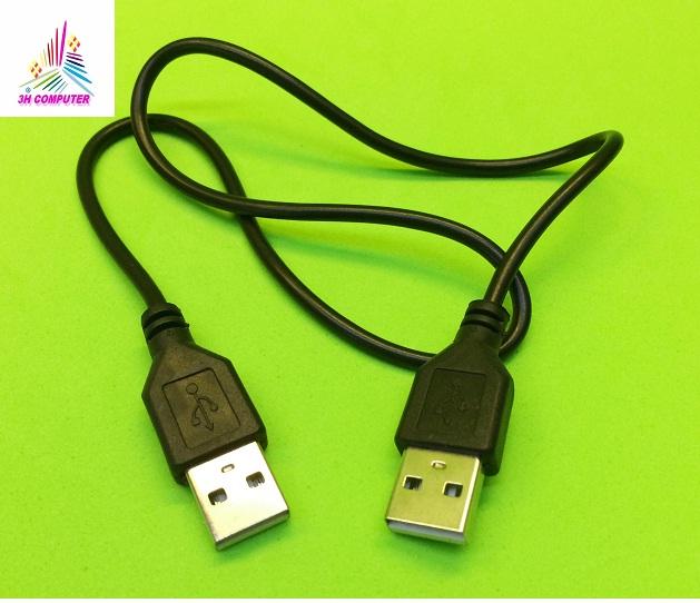 Dây cáp USB 2 đầu đực (đầu dương) dài 1m5 màu đen (3Hcomputer)