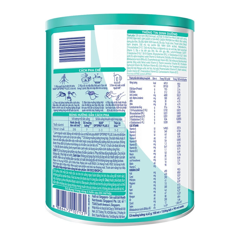 Sữa Bột Nestle NAN OPTI PRO PLUS 5HMO 3 – Hộp 800g.