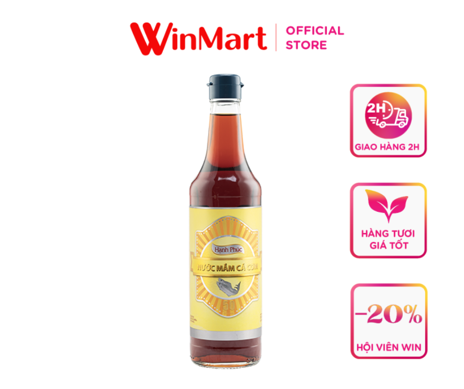 -nước mắm cá cơm 50 độ đạm hạnh phúc chai 500ml