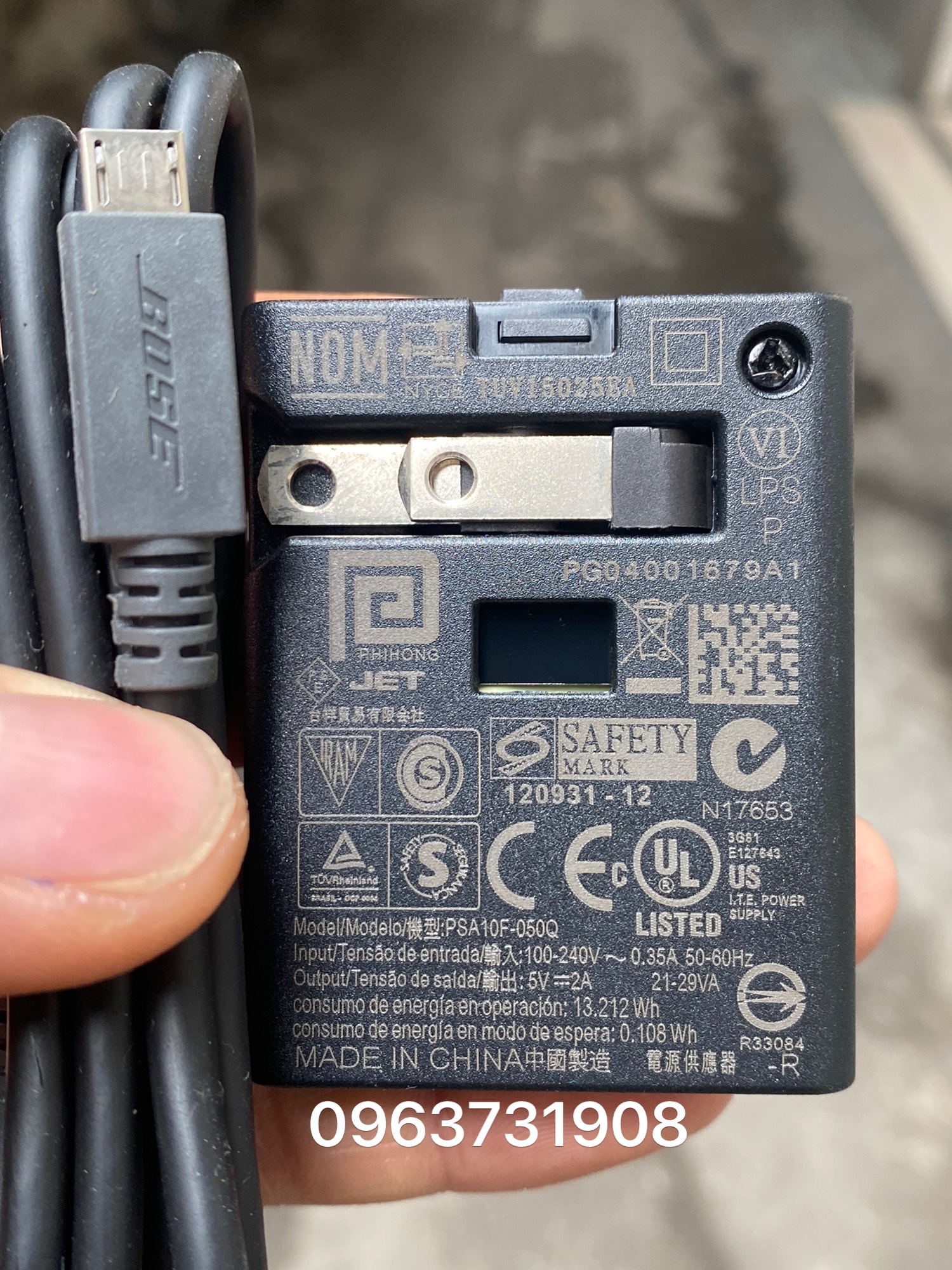 Cáp sạc loa BOSE SOUNDLINK REVOLVE II & REVOLVE+ II loại tốt