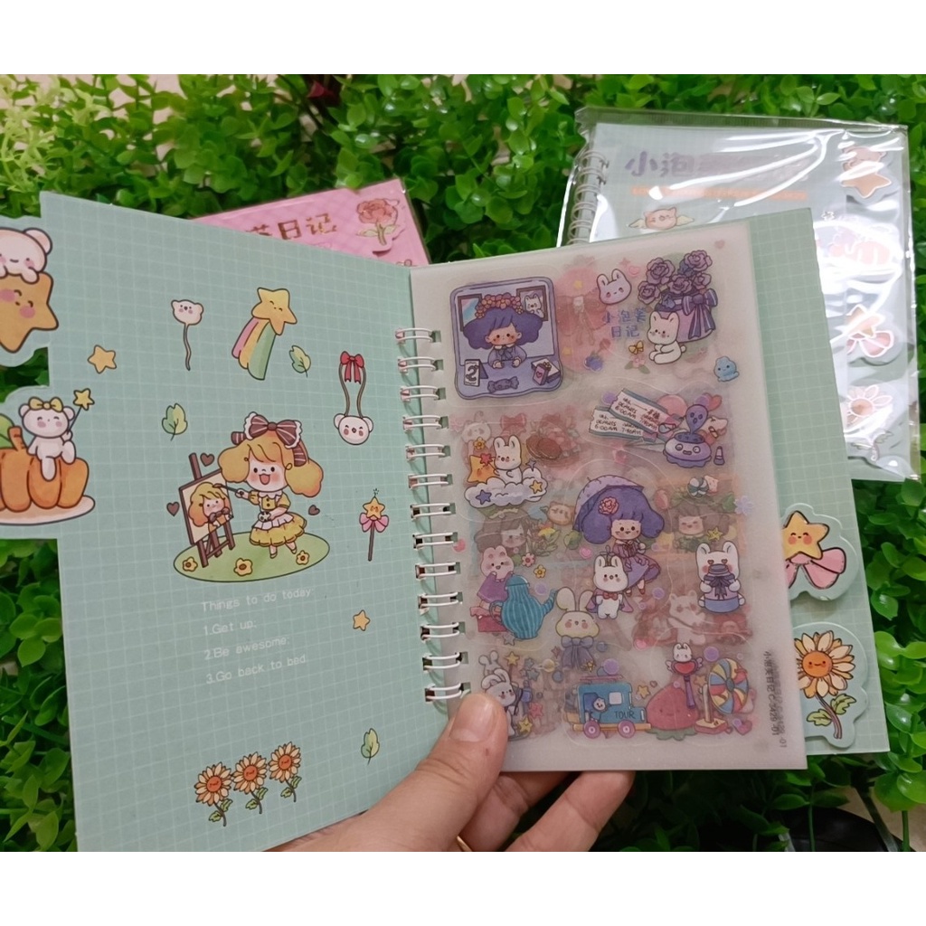 Lốc sổ lò xo 9 sticker kute dành cho trẻ em