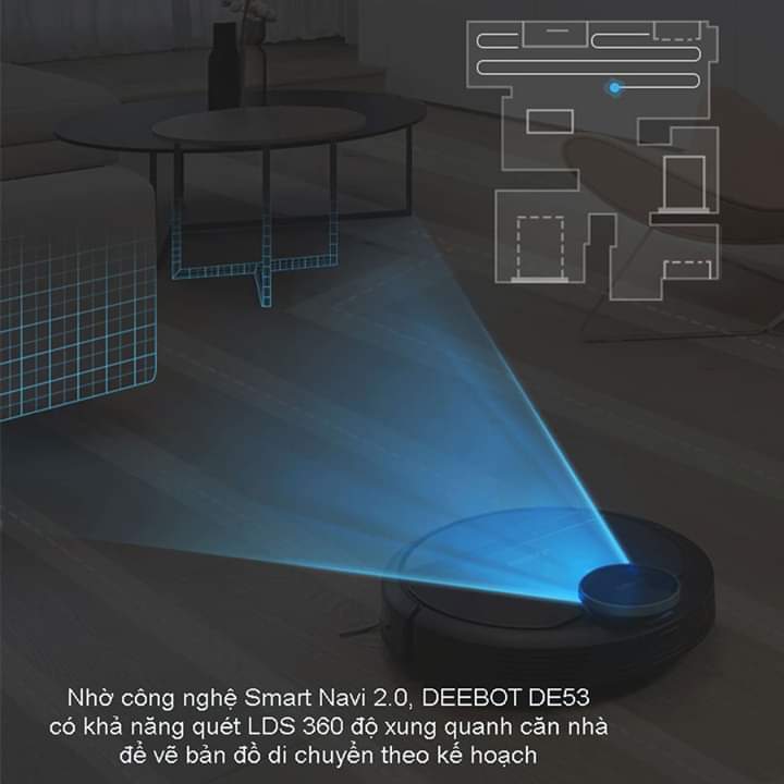 Robot hút bụi lau nhà thông minh ECOVACS DEEBOT DE53 (Ozmo 901)