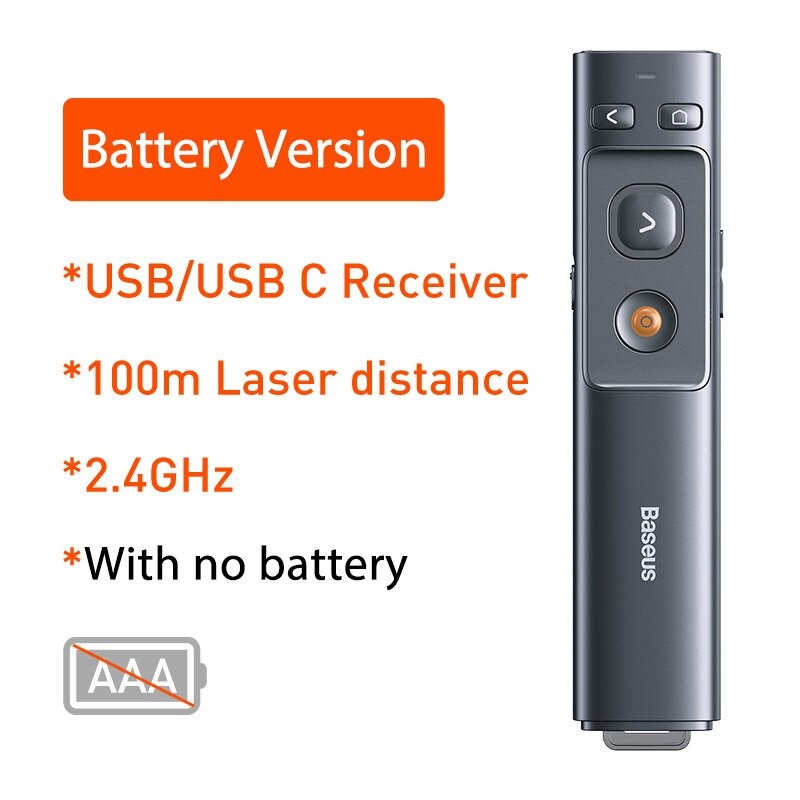 Bút Laser trình chiếu Baseus Orange Dot Wireless Presenter