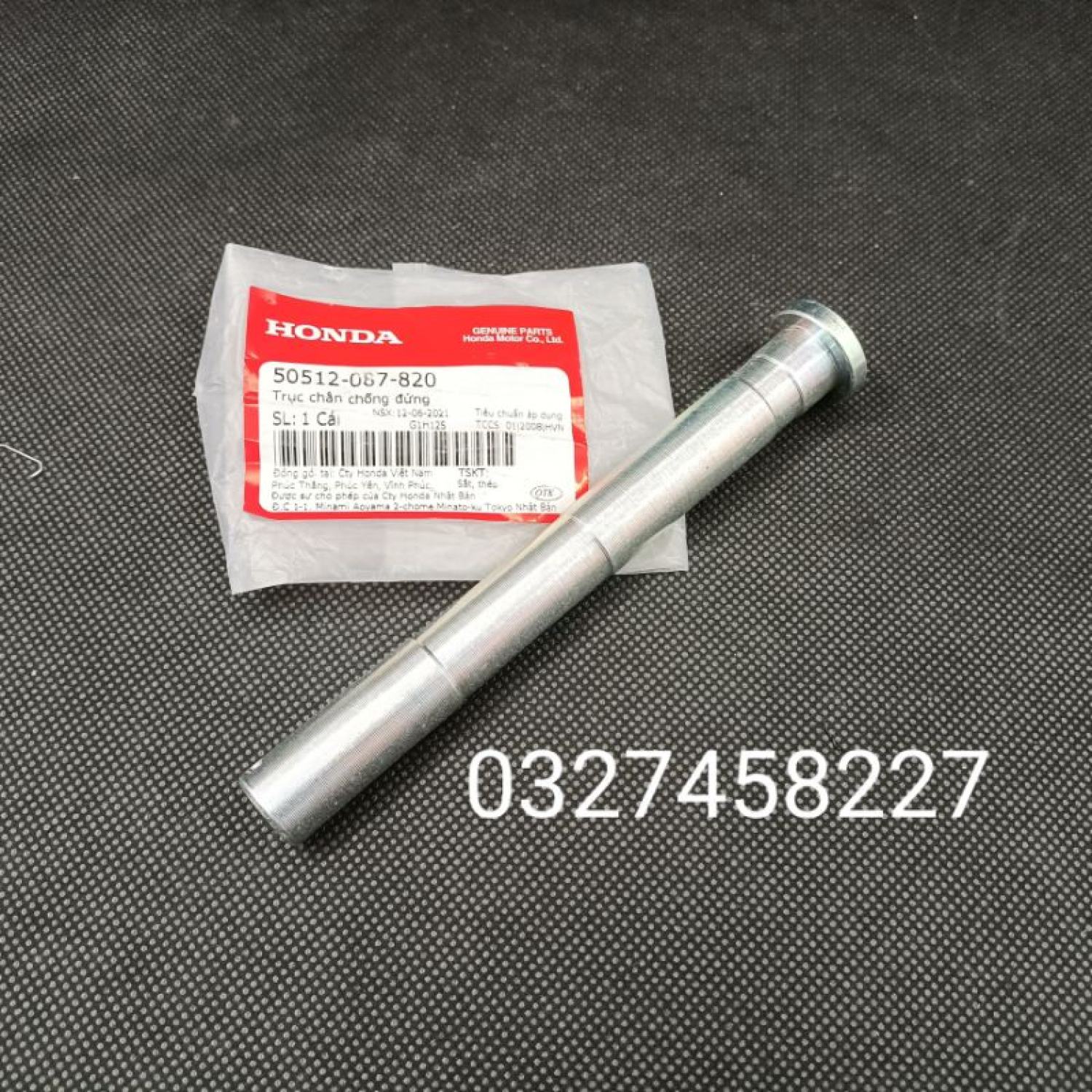 Trục cốt chân chống đứng xe WAVE ALPHA, ZX , FUTURE 1... zin