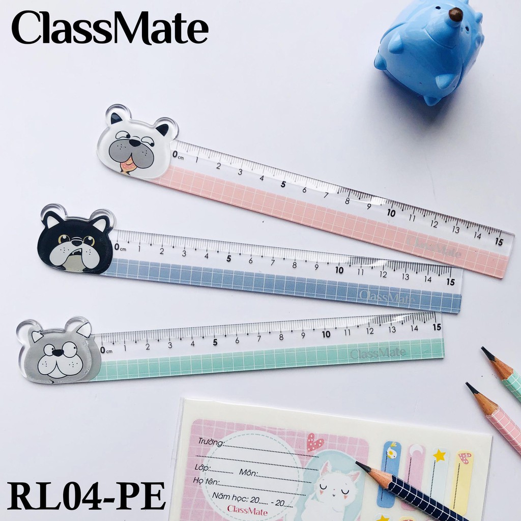 Thước kẻ 15cm pets rl04-pe