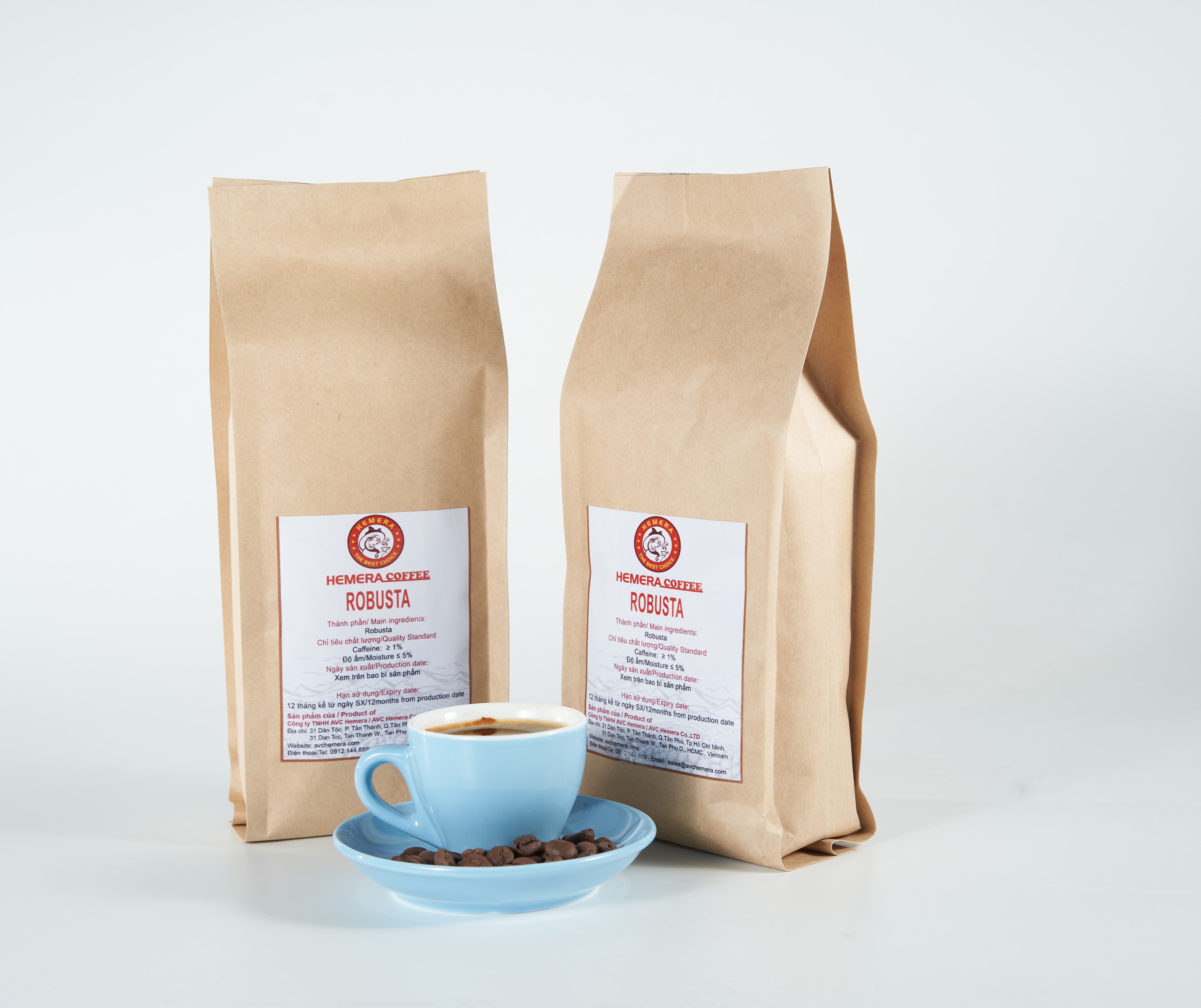 [HCM]CÀ PHÊ HẠT NGUYÊN CHẤT ROBUSTA RANG MỘC HEMERA COFFEE