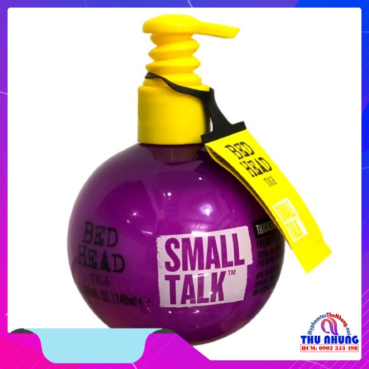 (Tặng mũ trùm) Wax tạo kiểu, giữ nếp, làm phồng tóc uốn Tigi Bedhead Small Talk 240ml