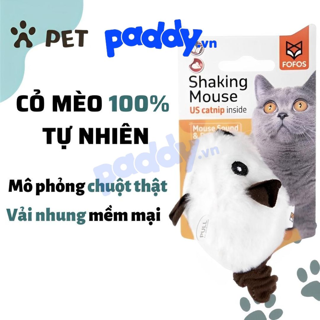 Đồ chơi mèo chuột kéo dây tự động fofos