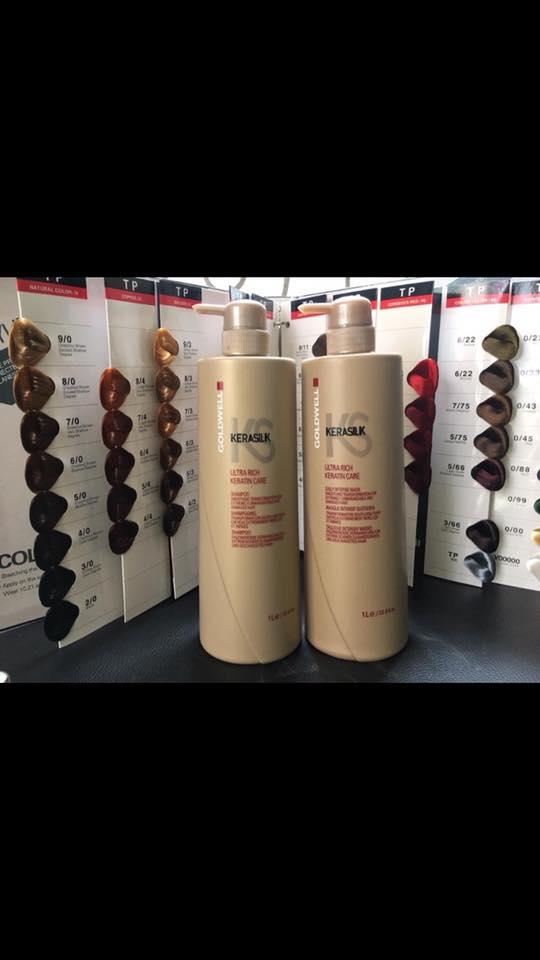 Slimmer Goldwell Keratin Kerasilk Conditioner 1000ml x 2
