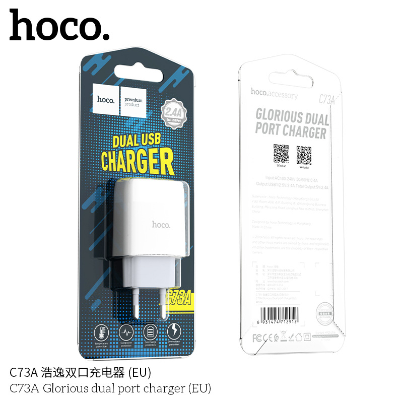 Củ sạc nhanh iphone HOCO C73A , cốc sạc nhanh cho điện thoại iphone 11/12 Pro Max, ipad, Xiaomi, Samsung Type C Sagopy
