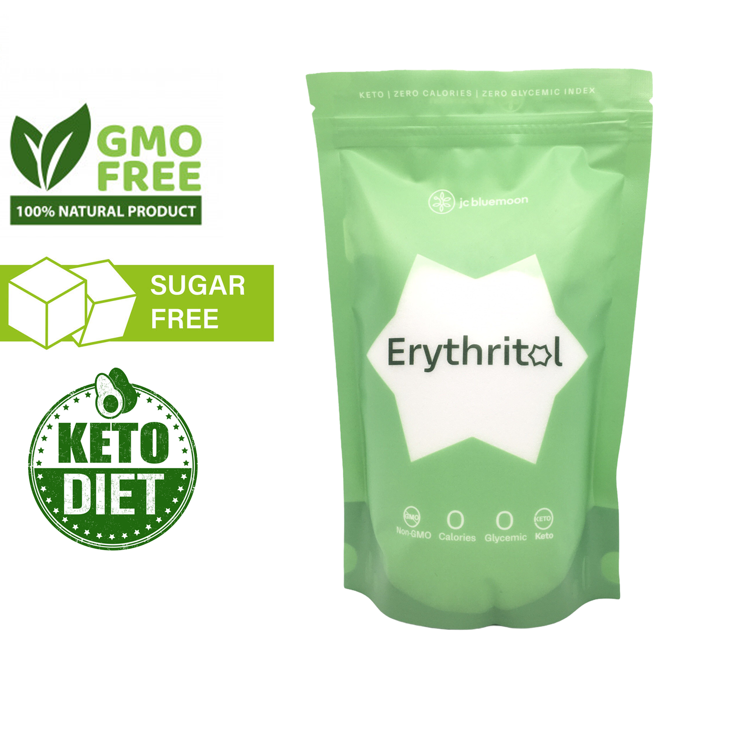 HCMKeto Đường Erythritol JC BLUEMOON 500G
