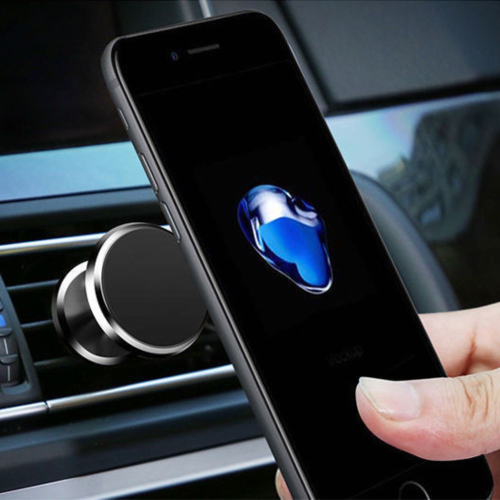 Giá đỡ điện thoại từ tính trên ô tô, xoay tiện dụng