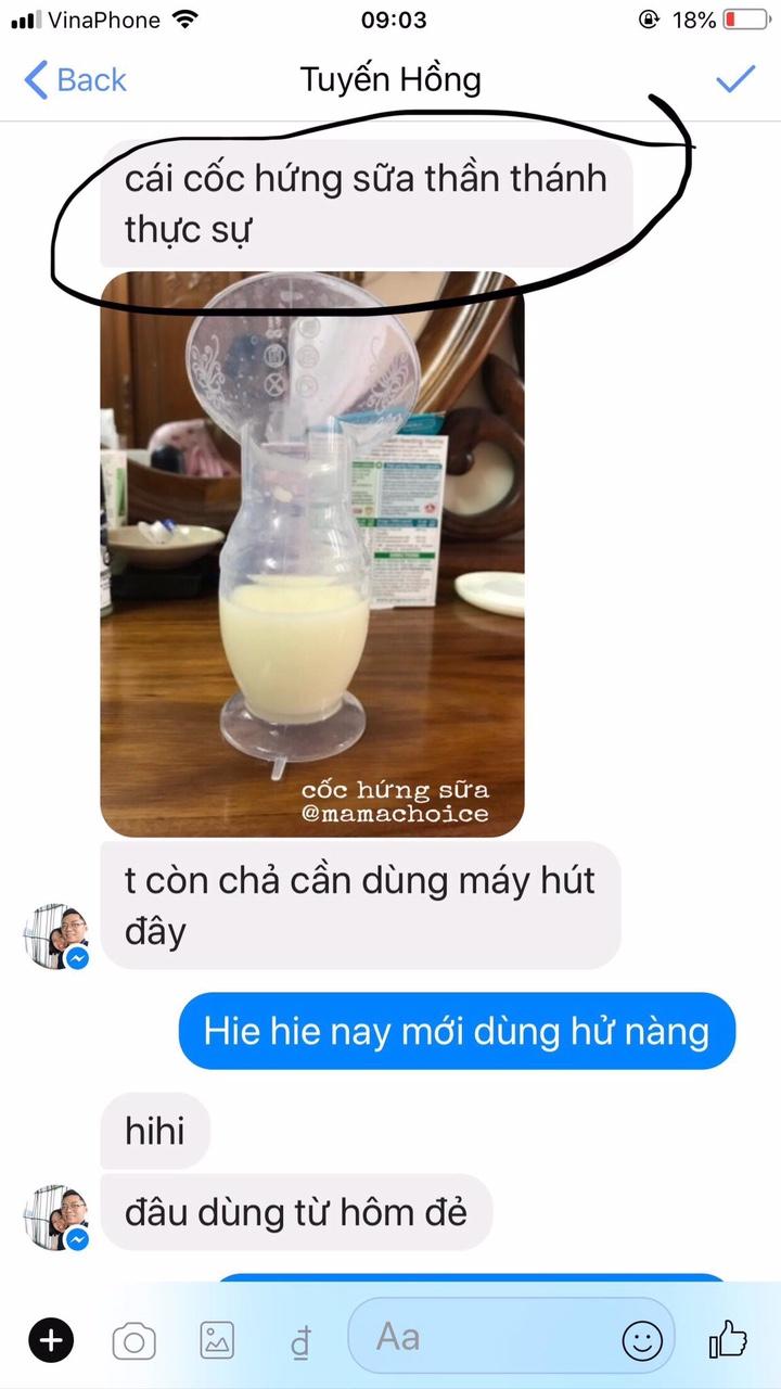 CỐC HỨNG SỮA SILICONE MAMA'S CHOICE CHÍNH HÃNG