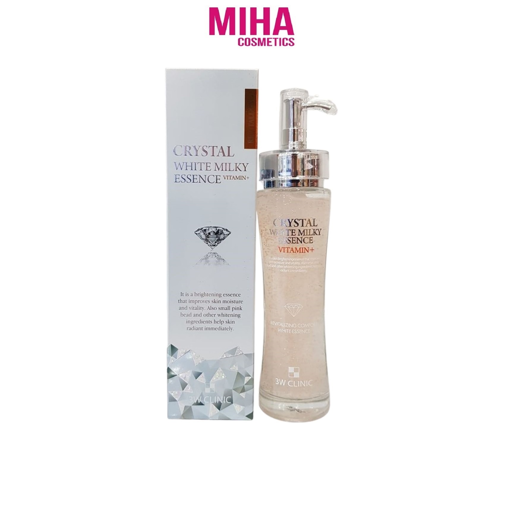 Tinh Chất Serum Trắng Da 3W Clinic Crystal White Milky Essence Vitamin 150ml Hàn Quốc