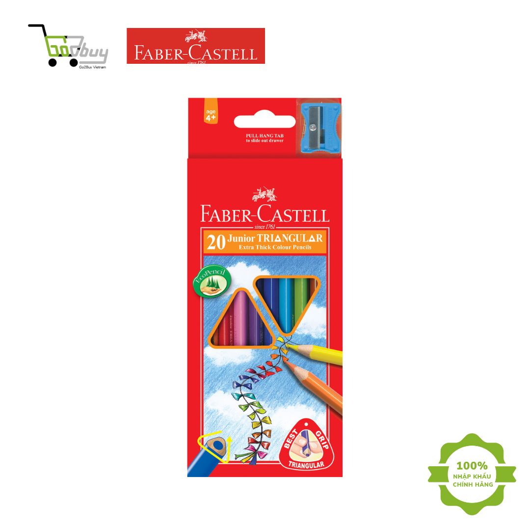 Bút chì màu Junior Triangular Faber-Castell tặng kèm đồ chuốt