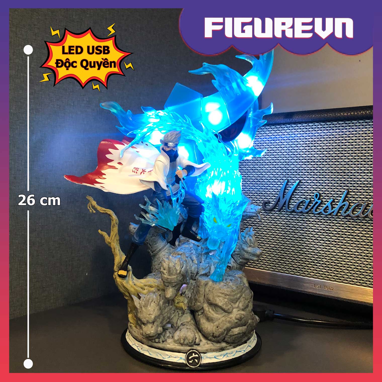 Mô hình kakashi hokage 26 cm có led - naruto