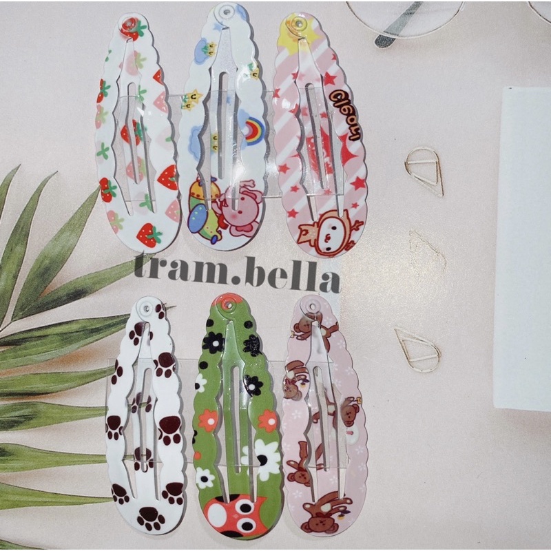 Set 3 kẹp tóc hình trái cây kẹp tóc mái dễ thương