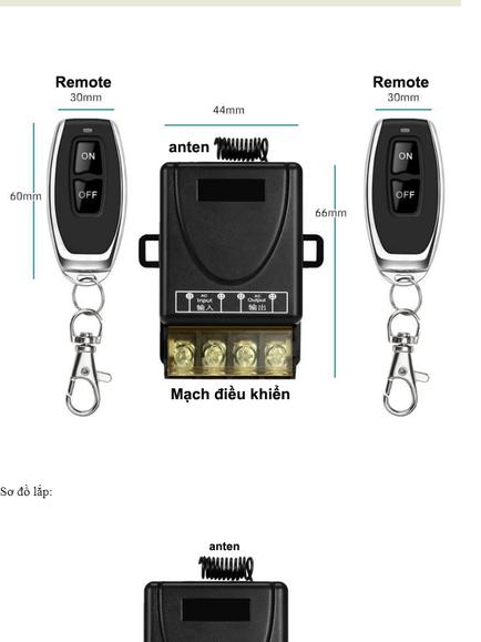 Công tắc điều khiển từ xa 12V100m30A