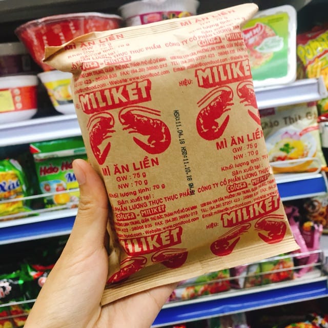 Thùng mì tôm đặc biệt Miliket gói 65g
