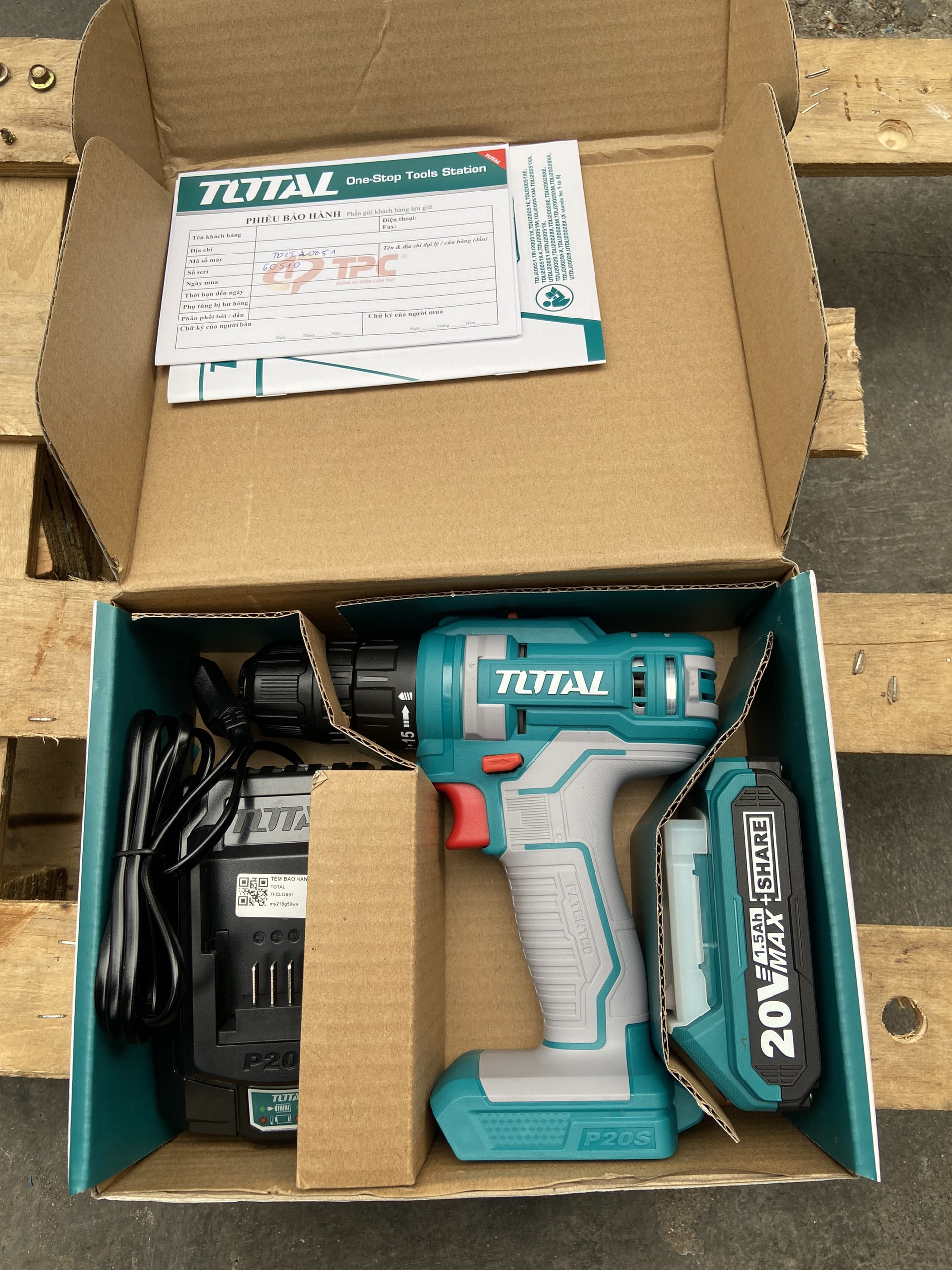 Máy khoan dùng pin PS20S (nâng cấp từ TDLI20011) TOTAL TDLI20051