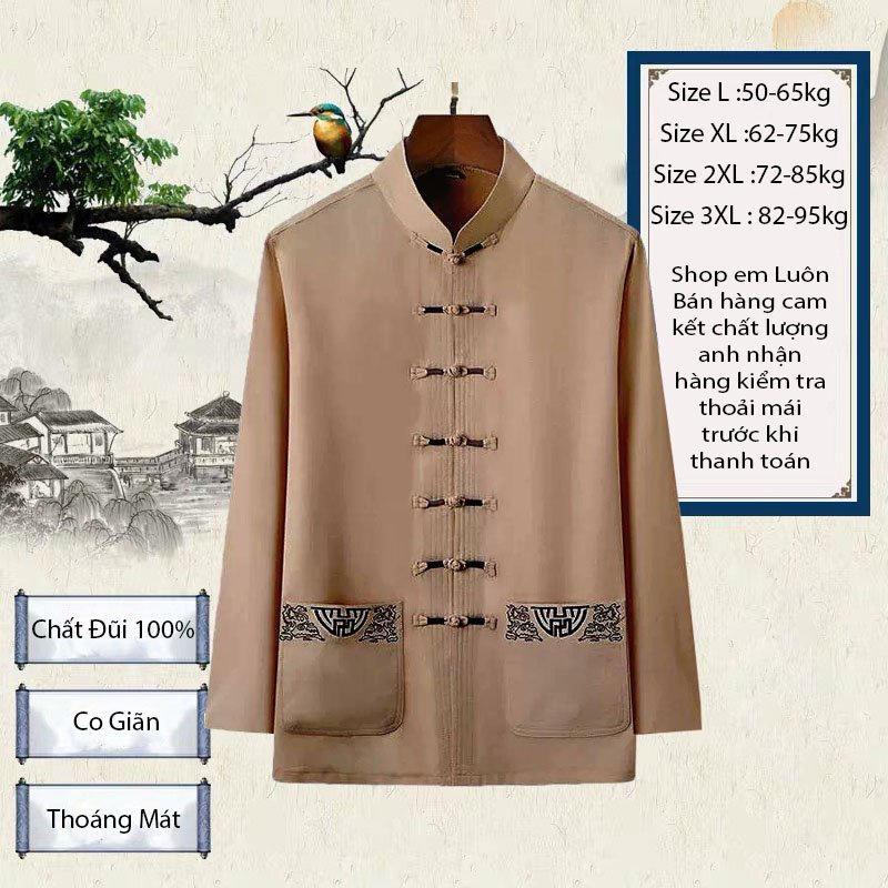 Bộ Đũi Nam cổ tàu ( Mát - Nhẹ Như Không)