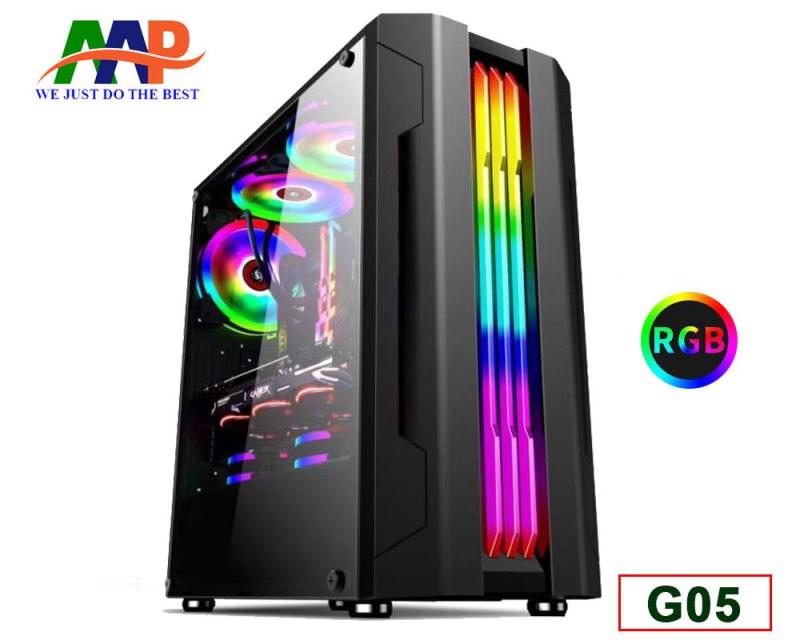 Case AAP G05 GAMING (Hông trong suốt + Led RGB)