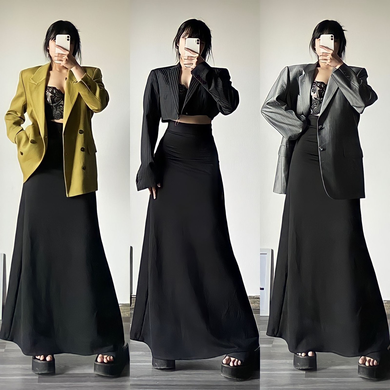 CHÂN VÁY DÀI BIGSIZE LƯNG CAO CV24 (TÁO ĐỎ BIGSIZE 55-90KG) 🍎🍎🍎