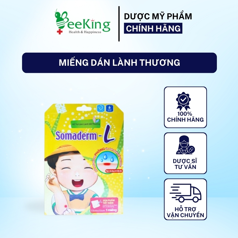Miếng Dán Hút Mụn/ Lành Vết Thương Somaderm-L (7.5cm x 7.5cm)