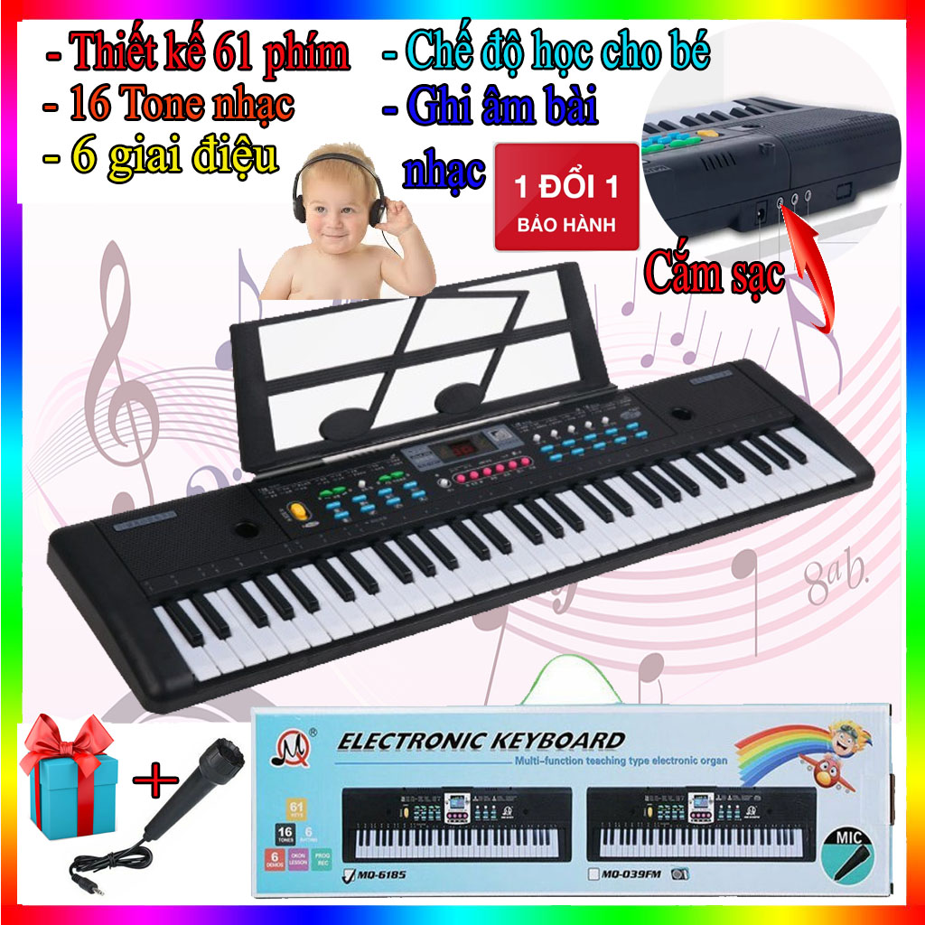 [ Tặng 2 quà ngẫu nhiên ] Đàn Piano - Đàn Piano 61 phím Đàn cho bé Đồ chơi cho bé