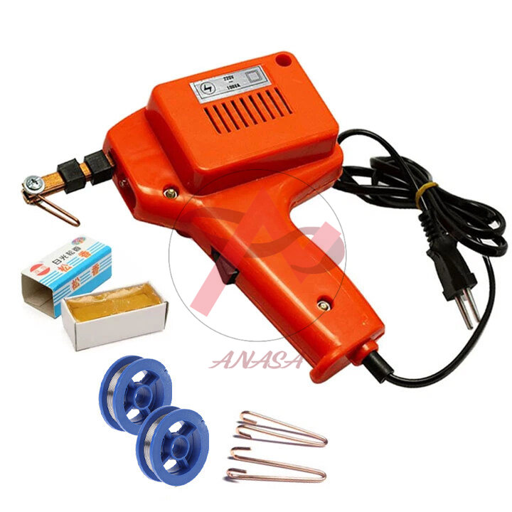 Combo Mỏ Hàn Xung + 2 Cuộn Thiếc + 1 Nhựa Thông + Tặng Kèm 2 Đầu Hàn Thay Thế