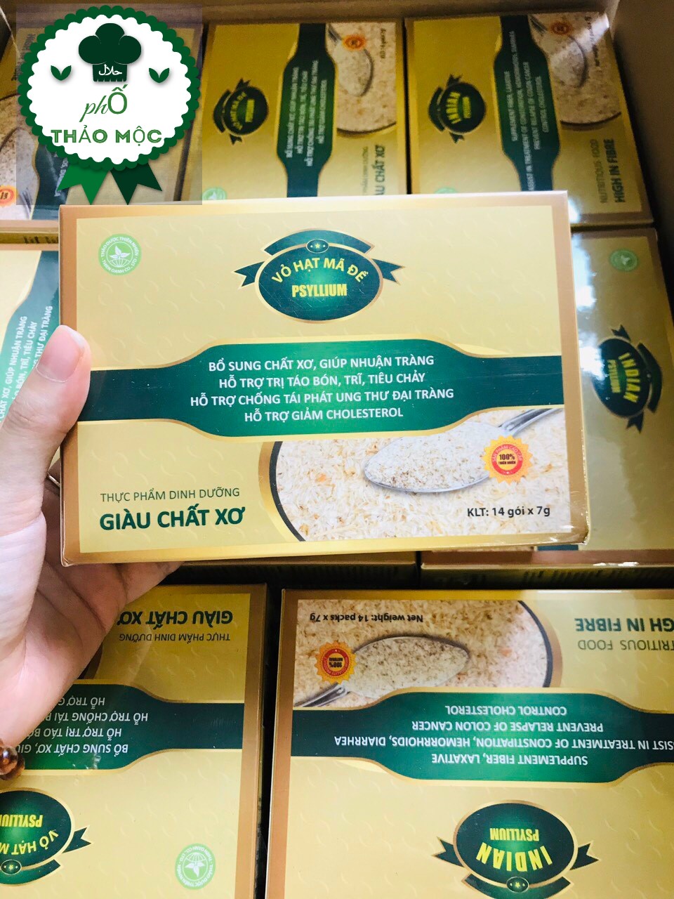 Vỏ hạt mã đề psyllium ấn độ hộp 100gr