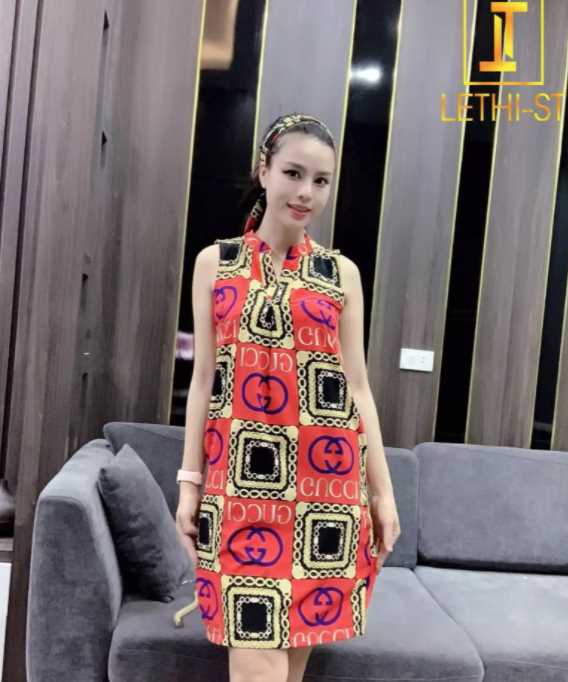 Sét đầm suông sát nách lụa dẻo cao cấp-QH