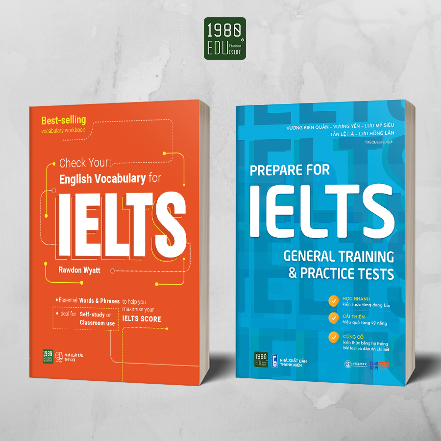 Sách - Combo 2 cuốn Check your English Vocabulary for IELTS + Prepare For Ielts General Training & Practice Tests