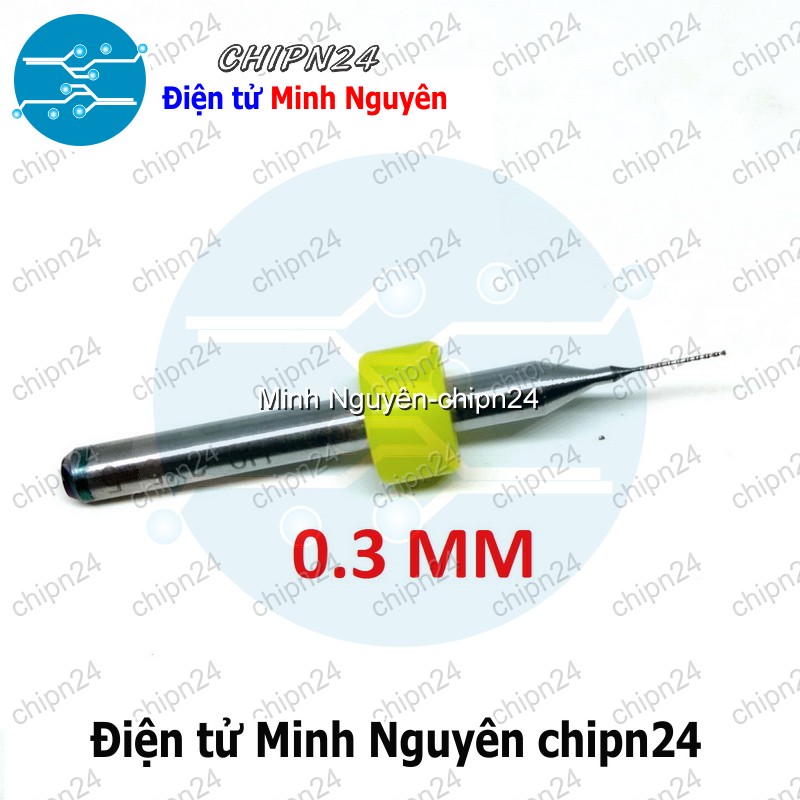 [2 cây] Mũi khoan mạch in CNC 0.3mm (Mạch điện tử, PCB)