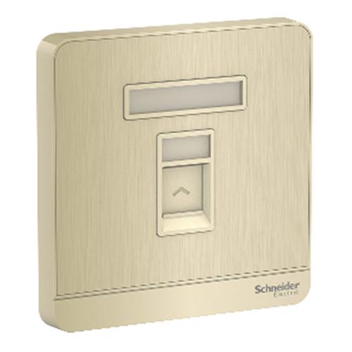 Bộ ổ cắm mạng cat5e đơn 3 Màu, dòng AvatarOn mặt vuông loại Đẳng Cấp, Sang Trọng - Schneider Electric - E8331RJS5_WD_G19; E8331RJS5_WE_G19; E8331RJS5_WG_G19