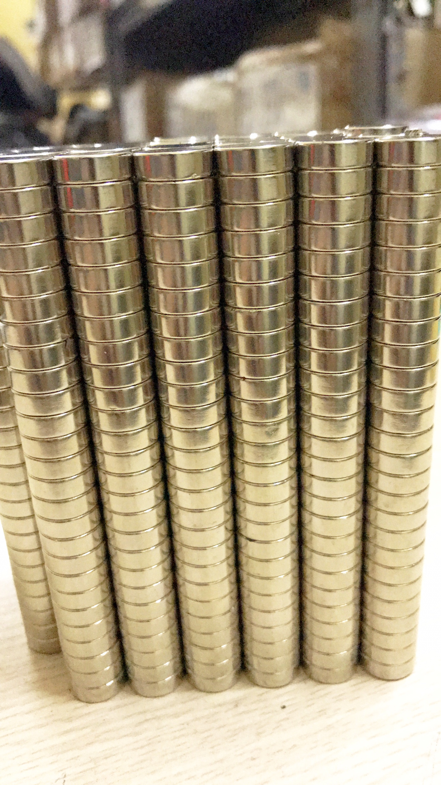 Combo ( 100 Viên nam châm câu cá Kt 10x2.5 lỗ 4mm)