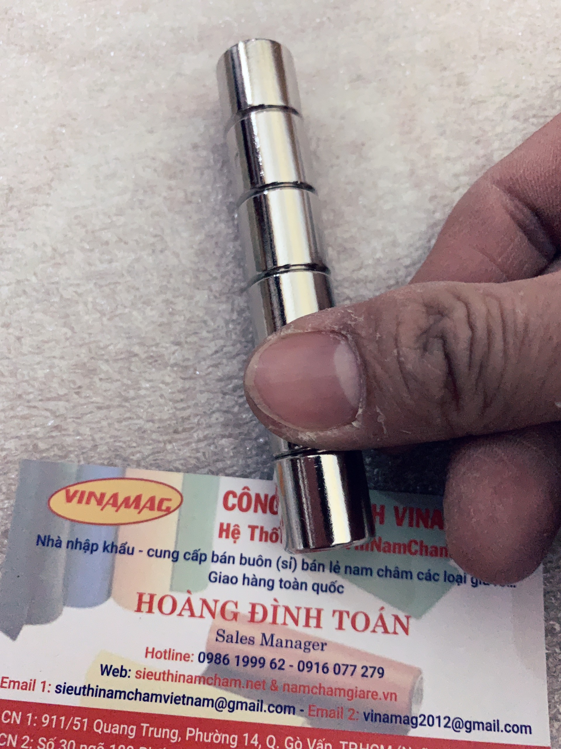 NAM CHÂM TRỤ TRÒN 15X15MM ( SIÊU HÚT)