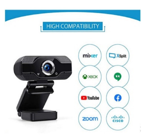 Webcam giá rẻ V8 FullHD 1080p có Mic rõ nét
