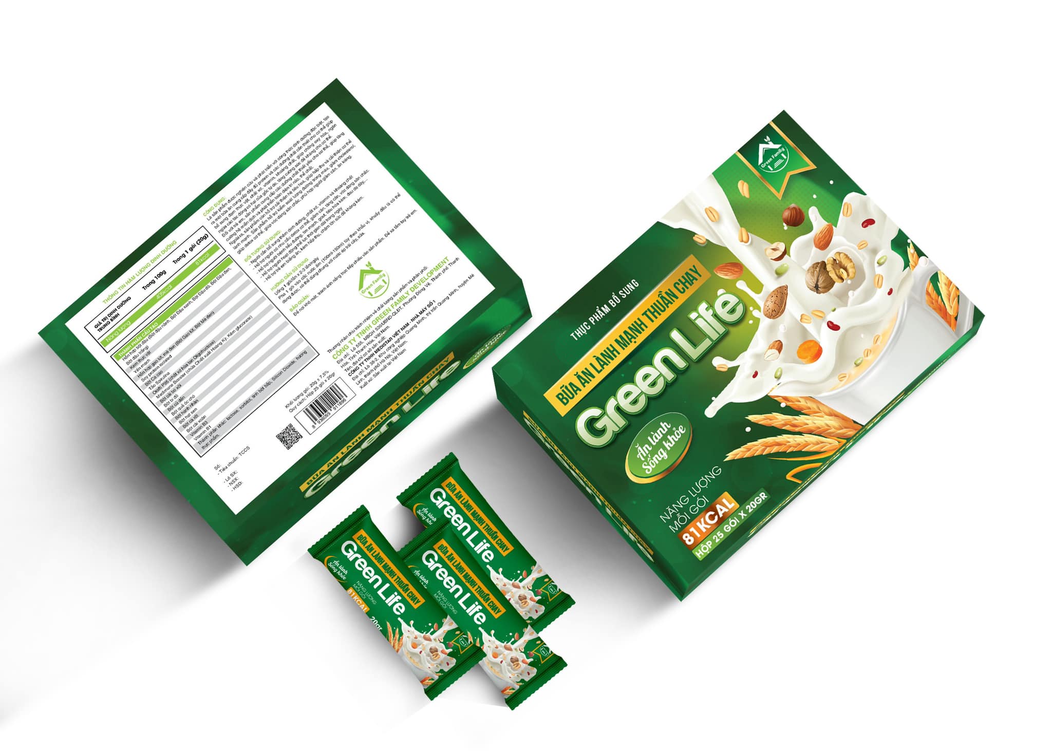 Bữa ăn dinh dưỡng Green Life Thuần Chay. ( xả kho)