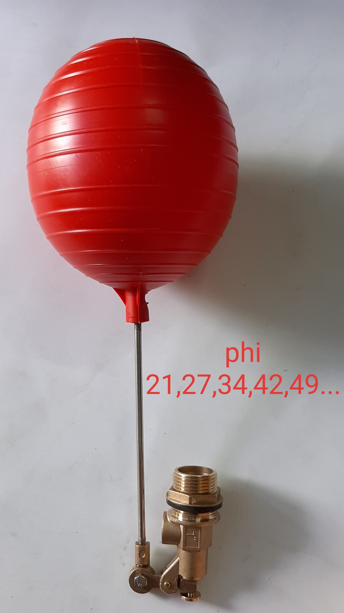 PHAO CƠ BÓNG NHỰA CẦN NƯỚC ĐỒNG NGUYÊN CHẤT PHI 21,PHI 27,PHI 34.