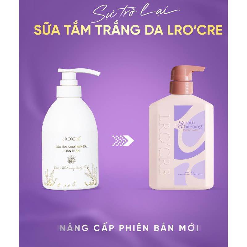 [ Mẫu Mới 2023 ] Sữa Tắm Trắng Da Toàn Thân Vip LROCRE [ Chính Hãng ]