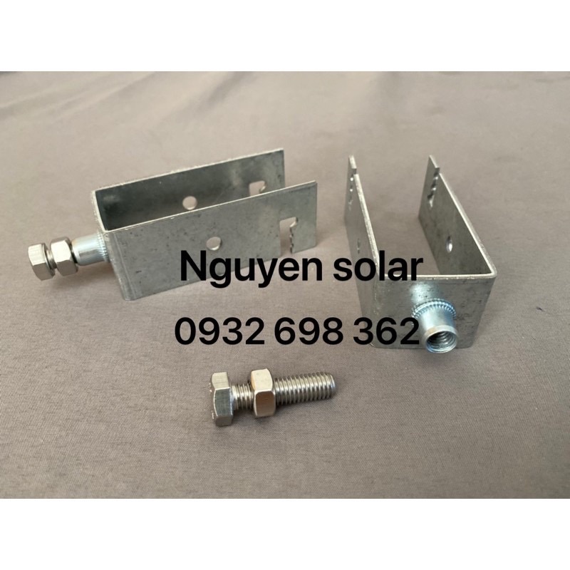 Pát u 30x60 kẹp dưới pin mặt trời- solar panel- cùm kẹp xà gồ,sắt c, sắt u