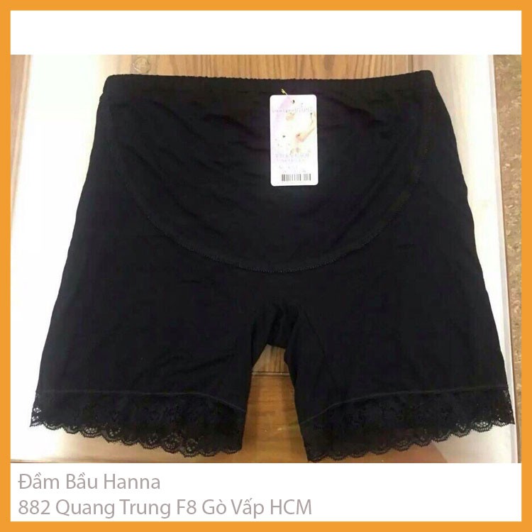 [HANNA] Quần đùi mặc trong váy cho bà bầu từ 40-85kg chất vải cotton loại 1 mềm mát co dãn thoải mái thấm mồ hôi tốt có lưng thun điều chỉnh bụng