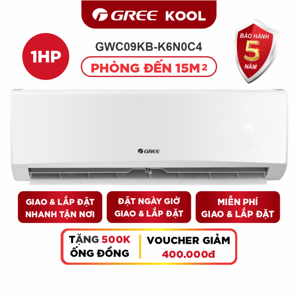 Bảng giá Máy Lạnh GREE KOLL 1.0 HP - Phù Hợp Phòng Đến 15m2