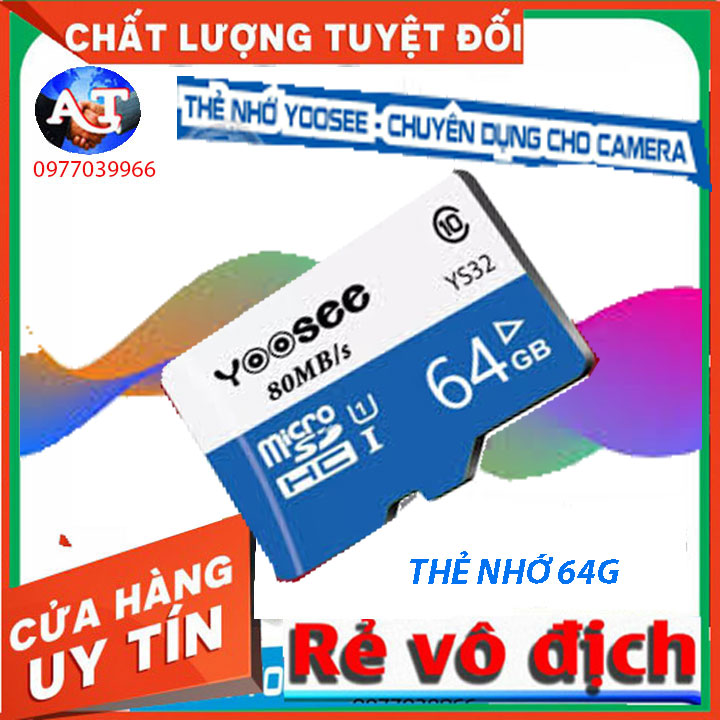 Thẻ nhớ Yoosee 64GB tốc độ cao, bảo hàng 12 tháng